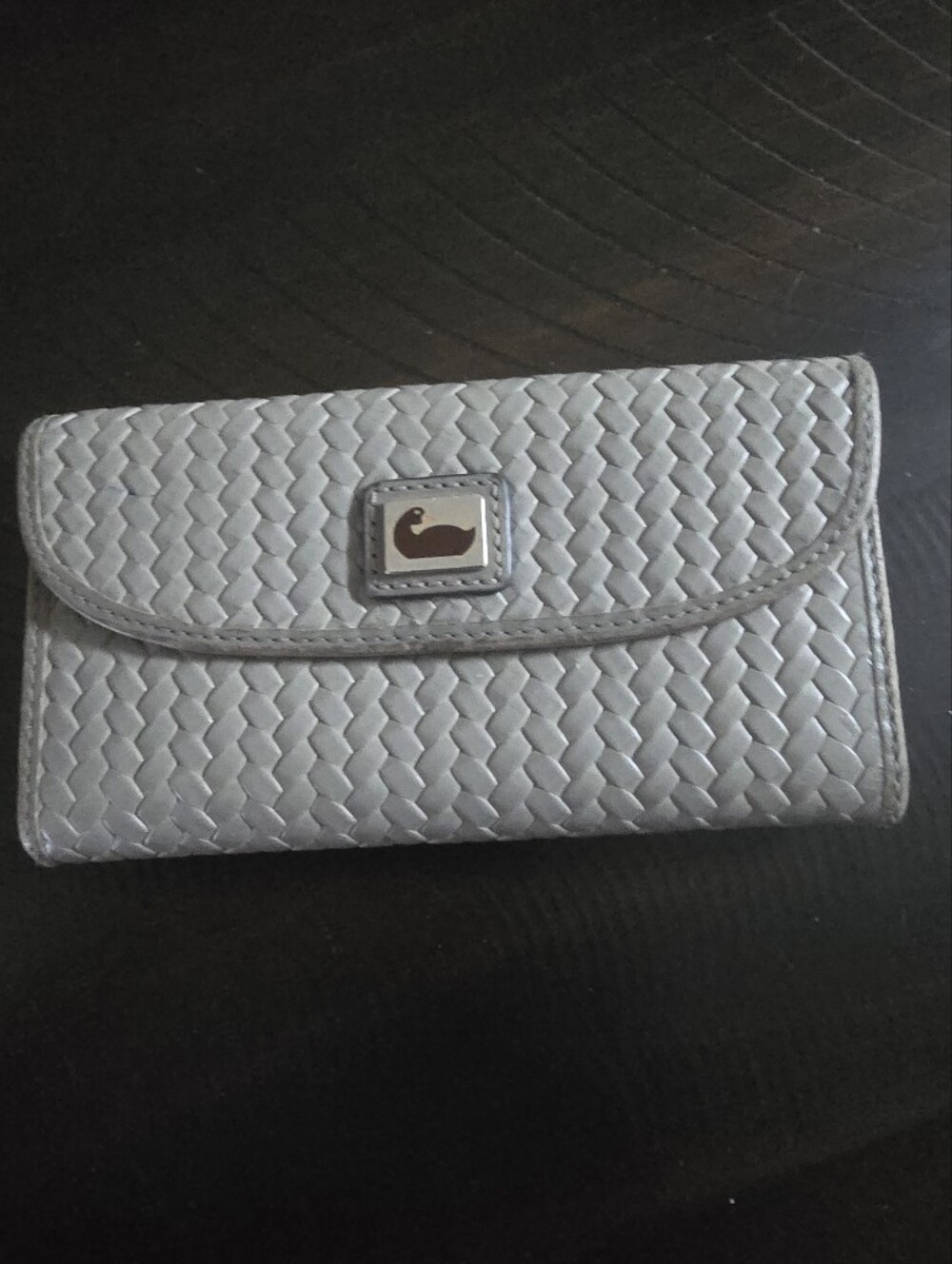 Dooney & Bourke Light Gray Wallet with Duck Logo